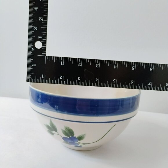 Vintage L.L. Bean Blueberry Pattern Soup Cereal Bowls, Set of 2, 1980s Stoneware - Picture 6 of 7